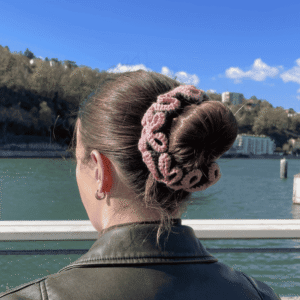 Chouchou en crochet - prairie